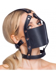 Черный намордник с кляпом-шаром Head Harness With A Gag - Orion - купить с доставкой в Кемерово