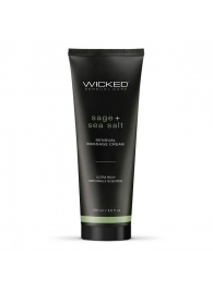 Массажный легкий крем WICKED Sage plus Sea Salt - 120 мл. - Wicked - купить с доставкой в Кемерово