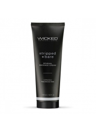 Массажный легкий крем WICKED Stripped plus Bare - 120 мл. - Wicked - купить с доставкой в Кемерово