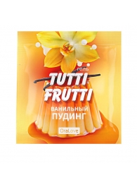 Пробник гель-смазки Tutti-frutti со вкусом ванильного пудинга - 4 гр. - Биоритм - купить с доставкой в Кемерово