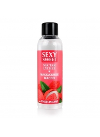 Массажное масло Sexy Sweet Nectar Lychee с феромонами и ароматом личи - 75 мл. - Биоритм - купить с доставкой в Кемерово