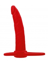 Красная насадка на пенис для двойного проникновения Black Red - 16,5 см. - ToyFa - купить с доставкой в Кемерово