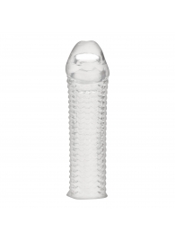 Текстурированная насадка на пенис Clear Textured Penis Enhancing Sleeve Extension - 16,5 см. - BlueLine - в Кемерово купить с доставкой