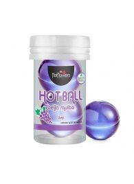 Лубрикант на масляной основе Hot Ball Beija Muito с ароматом винограда (2 шарика по 3 гр.) - HotFlowers - купить с доставкой в Кемерово