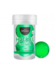 Лубрикант на масляной основе Hot Ball Beija Muito с ароматом мяты (2 шарика по 3 гр.) - HotFlowers - купить с доставкой в Кемерово