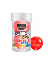 Лубрикант на масляной основе Hot Ball Plus с охлаждающе-разогревающим эффектом (2 шарика по 3 гр.) - HotFlowers - купить с доставкой в Кемерово