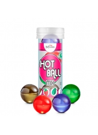 Ароматизированный лубрикант Hot Ball Mix на масляной основе (4 шарика по 3 гр.) - HotFlowers - купить с доставкой в Кемерово