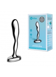 Стальной стимулятор простаты Stainless Steel Prostate Plug - 11,5 см. - b-Vibe - в Кемерово купить с доставкой