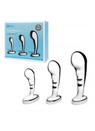 Набор из 3 стальных стимуляторов простаты Stainless Steel P-spot Training Set - b-Vibe - в Кемерово купить с доставкой