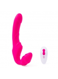 Розовый безремневой страпон на радиоуправлении Strapless Together - 22 см. - Together Toy - купить с доставкой в Кемерово