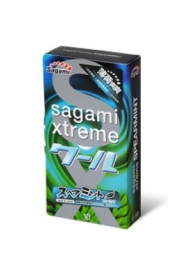 Презервативы Sagami Xtreme Mint с ароматом мяты - 10 шт. - Sagami - купить с доставкой в Кемерово