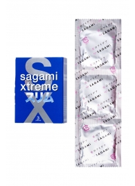 Розовые презервативы Sagami Xtreme FEEL FIT 3D - 3 шт. - Sagami - купить с доставкой в Кемерово