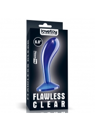 Синяя анальная втулка Flawless Clear Prostate Plug 6.0 - 15 см. - Lovetoy - в Кемерово купить с доставкой