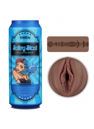 Коричневый мастурбатор-вагина Pleasure Brew Masturbator-Sultry Stout в банке - Lovetoy - в Кемерово купить с доставкой