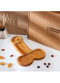 Деревянное блюдо для подачи в форме члена (32,5 х 20 х 1,7 см) - Сима-Ленд - купить с доставкой в Кемерово