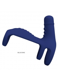 Синяя вибронасадка на пенис Vibrating Penis Sling - Baile - в Кемерово купить с доставкой