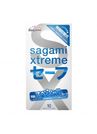 Презервативы Sagami Xtreme Ultrasafe с двойным количеством смазки - 10 шт. - Sagami - купить с доставкой в Кемерово