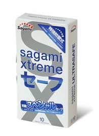 Презервативы Sagami Xtreme Ultrasafe с двойным количеством смазки - 10 шт. - Sagami - купить с доставкой в Кемерово