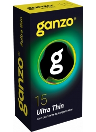 Прозрачные ультратонкие презервативы Ganzo Ultra thin - 15 шт. - Ganzo - купить с доставкой в Кемерово