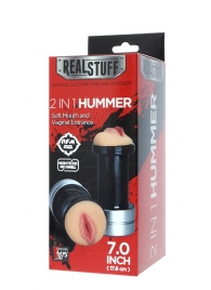 Двусторонний мастурбатор REALSTUFF 2 IN 1 HUMMER MOUTH   VAGINA - ротик и вагина - Dream Toys - в Кемерово купить с доставкой