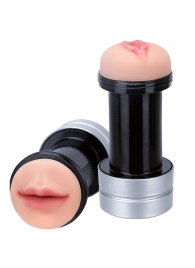 Двусторонний мастурбатор REALSTUFF 2 IN 1 HUMMER MOUTH   VAGINA - ротик и вагина - Dream Toys - в Кемерово купить с доставкой