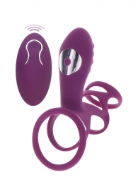 Фиолетовая эрекционная вибронасадка Halo Halo C-Ring Sleeve - Toy Joy - в Кемерово купить с доставкой