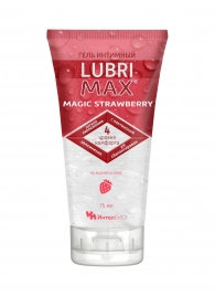 Интимный гель-смазка на водной основе Lubrimax Magic Strawberry - 75 мл. - ИнтелБИО - купить с доставкой в Кемерово