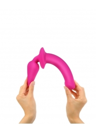 Ярко-розовый двусторонний фаллоимитатор Switch Plug-In Semi-Realistic Size L - Strap-on-me купить с доставкой в интернет-магазине Orgasmix в Кемерово Ярко-розовый двусторонний фаллоимитатор Switch Plug-In Semi-Realistic Size L - Strap-on-me