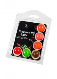 Набор из 6 шариков с ароматизированными массажными маслами Brazilian Balls - Secret Play - купить с доставкой в Кемерово