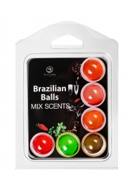 Набор из 6 шариков с ароматизированными массажными маслами Brazilian Balls - Secret Play - купить с доставкой в Кемерово