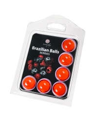 Набор из 6 шариков с массажным маслом Brazilian Balls с ароматом ягод - Secret Play - купить с доставкой в Кемерово