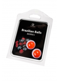 Набор из 2 шариков с массажным маслом Brazilian Balls с ароматом ягод - Secret Play - купить с доставкой в Кемерово