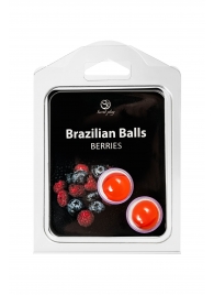 Набор из 2 шариков с массажным маслом Brazilian Balls с ароматом ягод - Secret Play - купить с доставкой в Кемерово