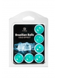 Набор из 6 шариков с массажным маслом Brazilian Balls с охлаждающим эффектом - Secret Play - купить с доставкой в Кемерово