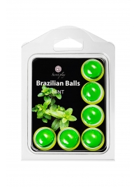 Набор из 6 шариков с массажным маслом Brazilian Balls с ароматом мяты - Secret Play - купить с доставкой в Кемерово