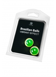 Набор из 2 шариков с массажным маслом Brazilian Balls с эффектом вибрации - Secret Play - купить с доставкой в Кемерово