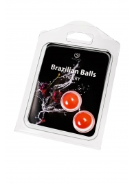 Набор из 2 шариков с массажным маслом Brazilian Balls с ароматом вишни - Secret Play - купить с доставкой в Кемерово