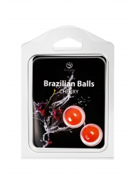 Набор из 2 шариков с массажным маслом Brazilian Balls с ароматом вишни - Secret Play - купить с доставкой в Кемерово