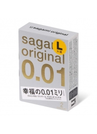 Презервативы Sagami Original 0.01 L-size увеличенного размера - 2 шт. - Sagami - купить с доставкой в Кемерово