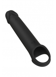 Черная насадка-удлинитель с вибрацией Vibrating Extender With Remote - Dream Toys - в Кемерово купить с доставкой