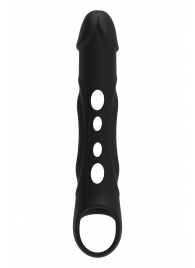 Черная насадка-удлинитель Vibrating Extender With Remote с вибрацией - Dream Toys - в Кемерово купить с доставкой