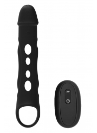 Черная насадка-удлинитель Vibrating Extender With Remote с вибрацией - Dream Toys - в Кемерово купить с доставкой