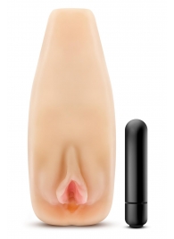 Мастурбатор-вагина с вибрацией Soft   Wet Natasha Realistic Beige Masturbator - Blush Novelties - в Кемерово купить с доставкой