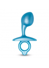 Голубая анальная пробка для массажа простаты Bulb Silicone Prostate Plug - 10,7 см. - b-Vibe - в Кемерово купить с доставкой