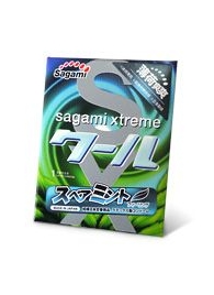 Презерватив Sagami Xtreme Mint с ароматом мяты - 1 шт. - Sagami - купить с доставкой в Кемерово