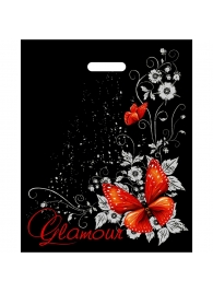 Черный пакет Glamour с вырубной ручкой (38х47 см) - Сима-Ленд - купить с доставкой в Кемерово