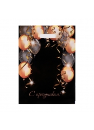 Пакет с вырубной ручкой и принтом в виде шариков (30х40 см) - Сима-Ленд - купить с доставкой в Кемерово