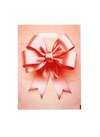 Пакет с принтом в виде банта с вырубной ручкой (30х40 см) - Сима-Ленд - купить с доставкой в Кемерово