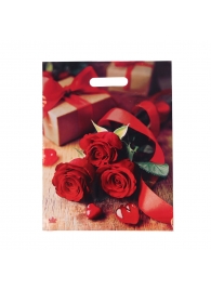 Пакет с принтом в виде роз (31х40 см) - Сима-Ленд - купить с доставкой в Кемерово