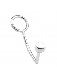 Кольцо на пенис с анальным стимулятором Stainless Steel Anal Hook   Cock Ring - BlueLine - в Кемерово купить с доставкой